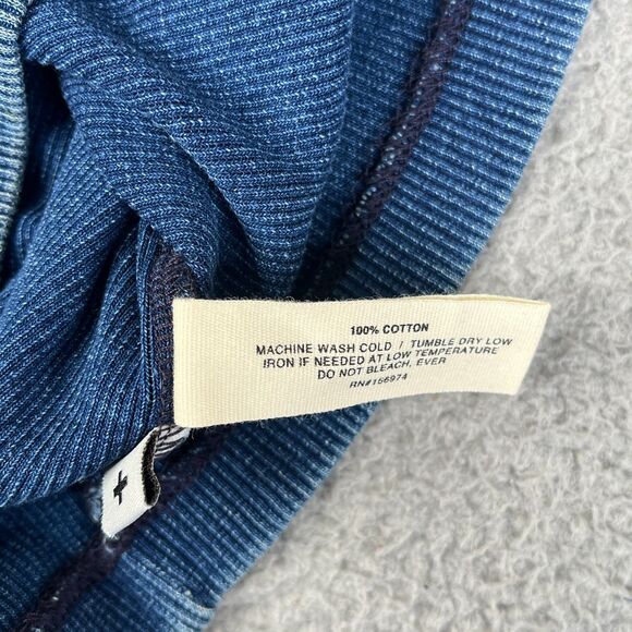 Imogene + Willie Tank Top Womens XS Blue Indigo Ribbed Racerback Cotton Workout - Picture 9 of 9